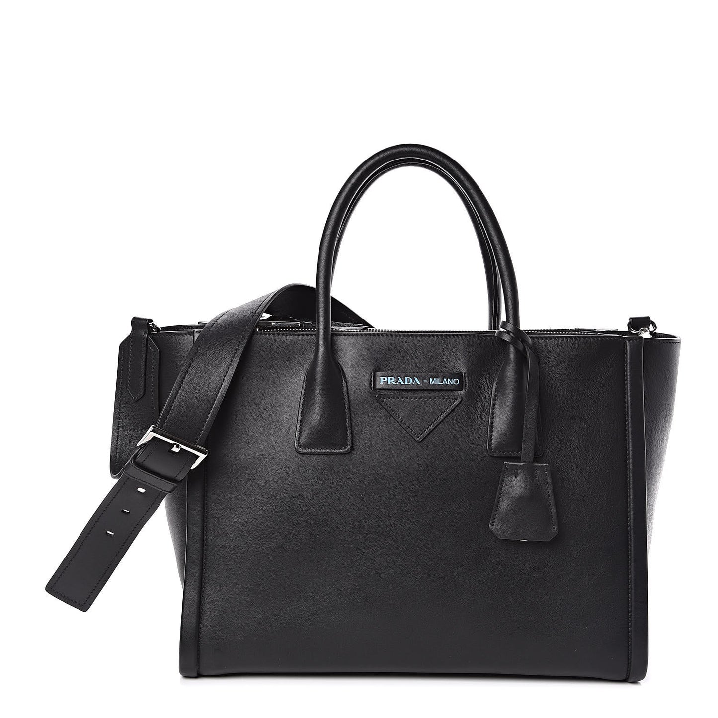 Calfskin Concept Top Handle Bag Black