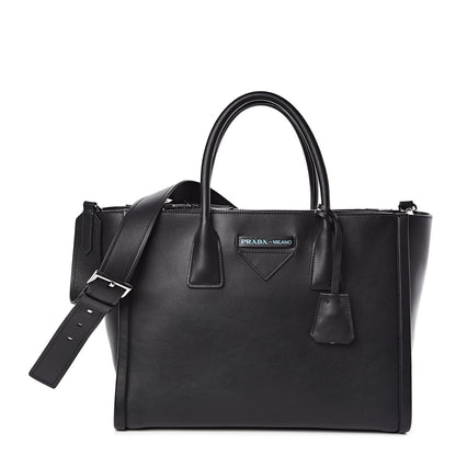 Prada Calfskin Concept Top Handle Bag Black 1 of 9