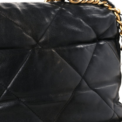 Chanel Lambskin Quilted Large Chanel 19 Flap Black 13 of 14