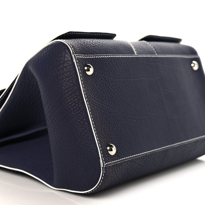 Delvaux Rodeo Calfskin MM Brillant Satchel Indigo White 9 of 11