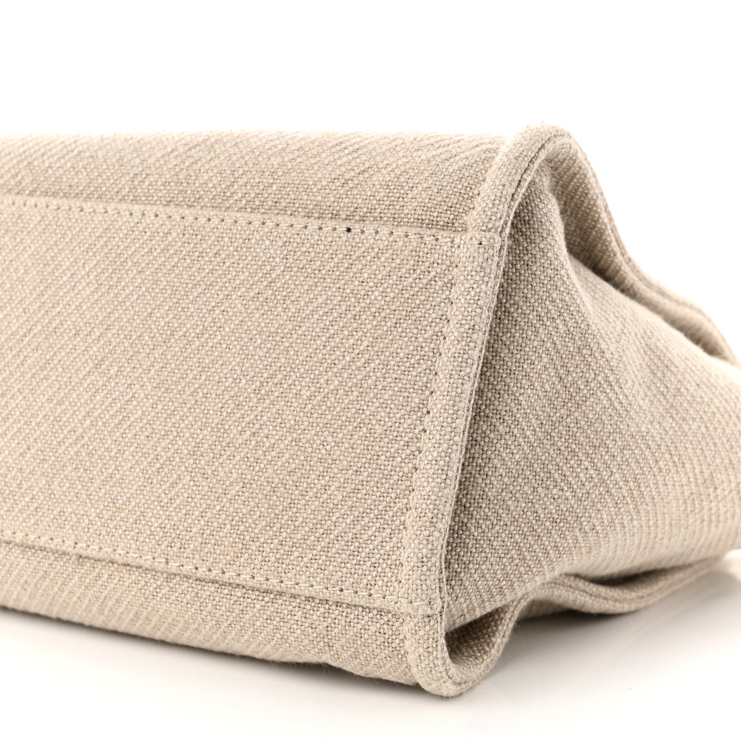 Mixed Fibers Small Deauville Tote Beige Black