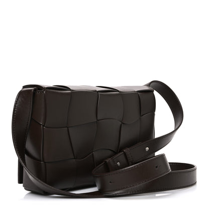 Bottega Veneta Lambskin Maxi Urban Wave Intrecciato Cassette Crossbody Bag Light Brown 3 of 11