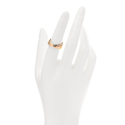 Cartier 18K Pink Yellow White Gold Small Trinity Ring 53 6.5 2 of 4