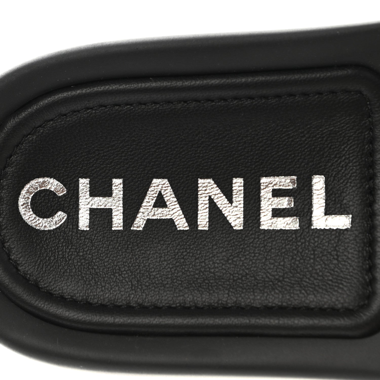 Chanel Lambskin Quilted CC Mules Sandals 37 Black 6 of 8
