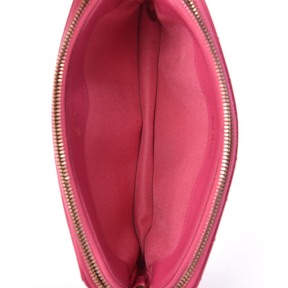 Chanel Lambskin Chevron Quilted Small Clutch With Chain Pink 8 of 13
