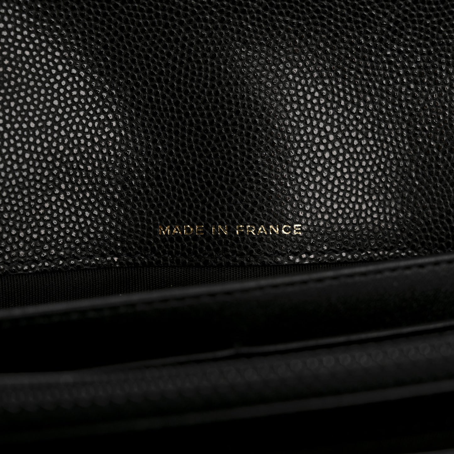 Caviar Quilted Large Boy Gusset Flap Wallet Black