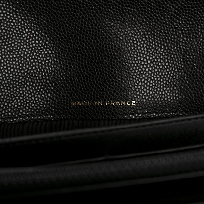 Chanel Caviar Quilted Large Boy Gusset Flap Wallet Black 7 of 9