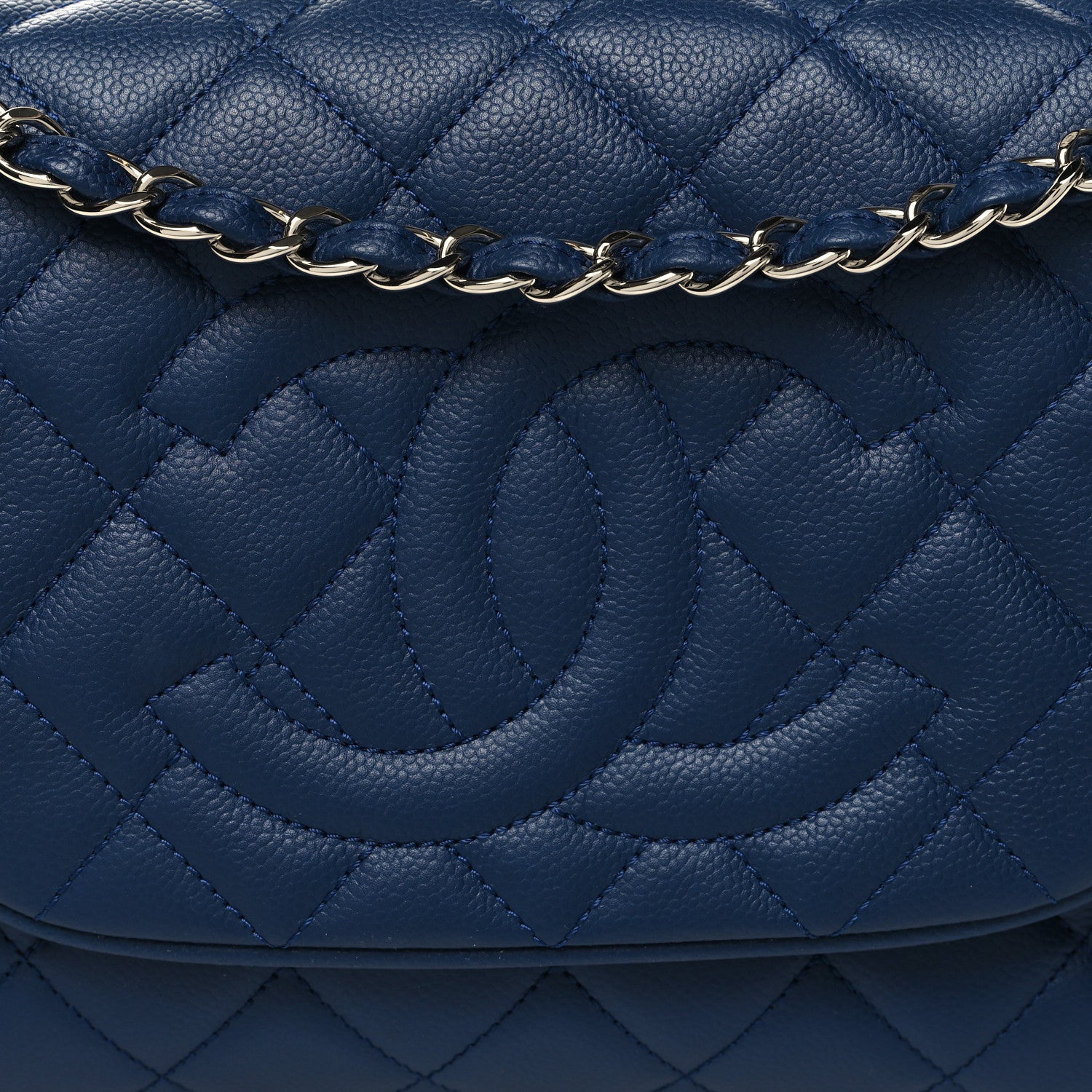 Chanel Caviar Quilted Timeless Accordion Flap Navy 10 of 12