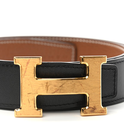 Hermes Box Togo 32mm H Belt 90 Black Gold 7 of 7