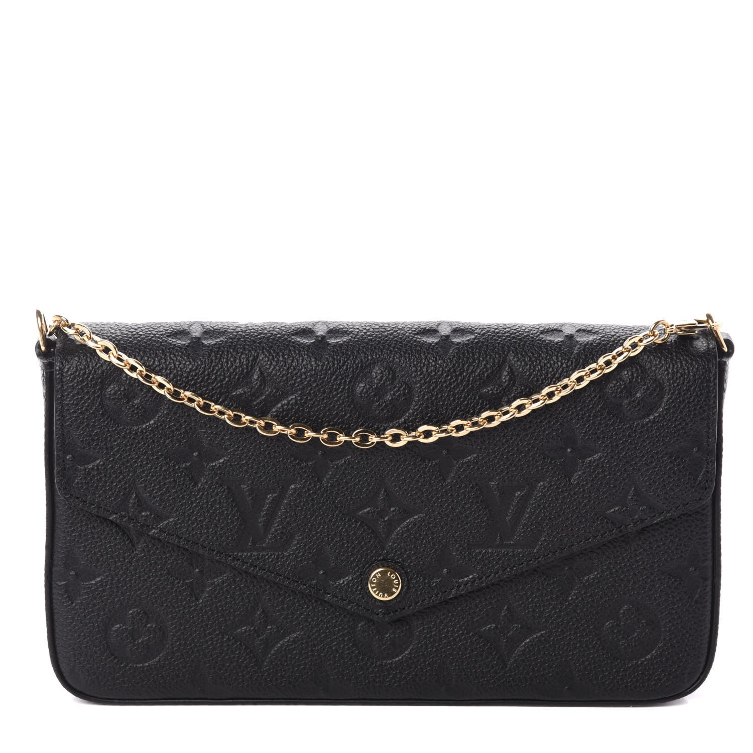 Louis Vuitton Empreinte Pochette Felicie Chain Wallet Black 1 of 9