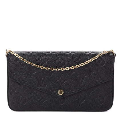 Louis Vuitton Empreinte Pochette Felicie Chain Wallet Black 1 of 9