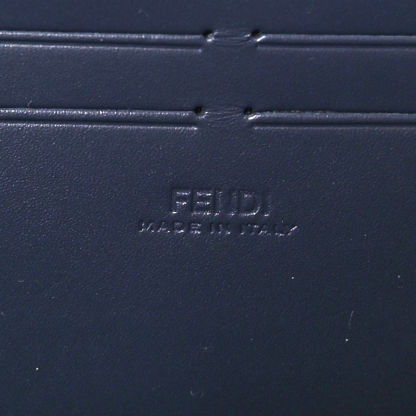 Vitello King FF Lines Embossed Bi-Color Baguette Soft Trunk Ghiaia Blue Mirto