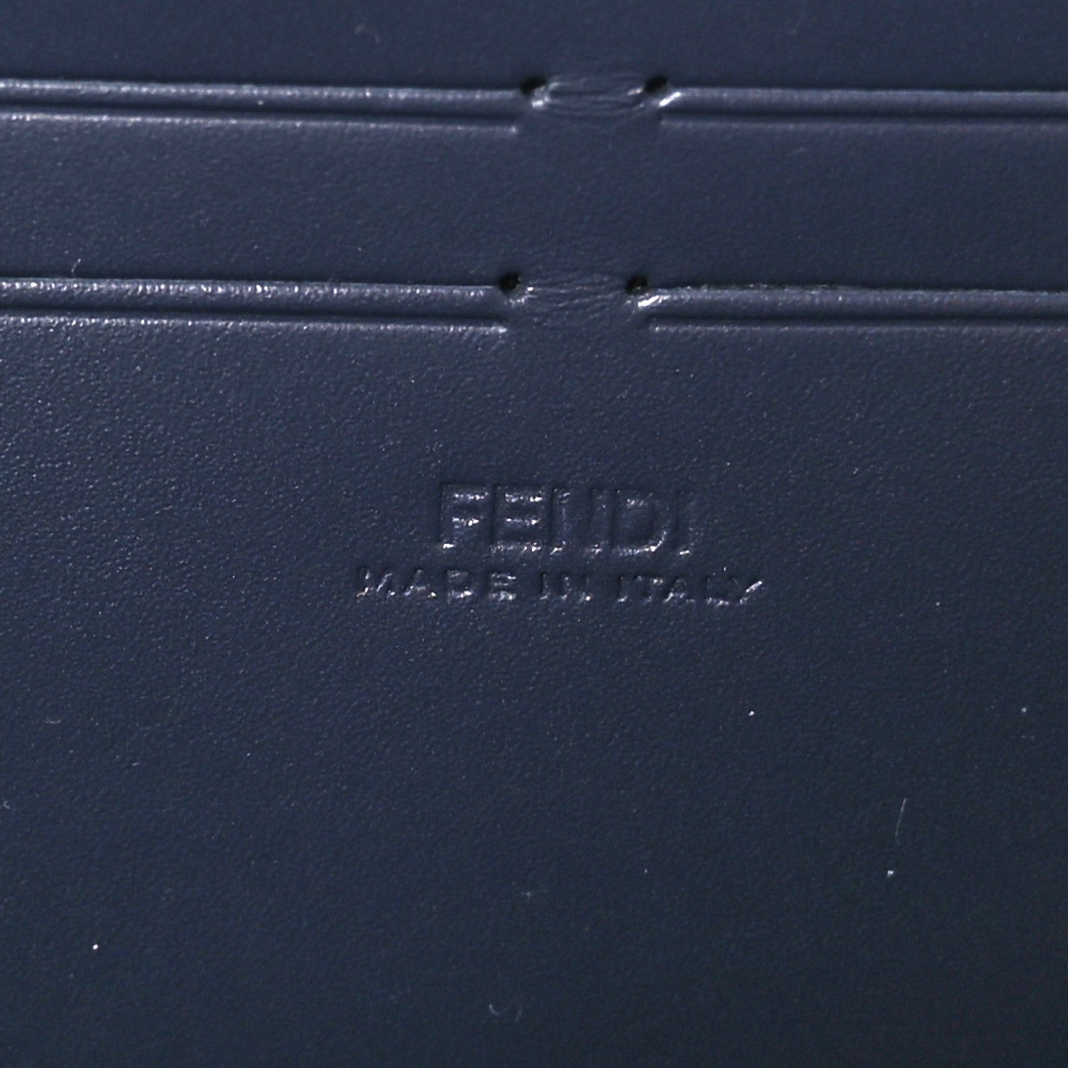 Fendi Vitello King FF Lines Embossed Bi-Color Baguette Soft Trunk Ghiaia Blue Mirto 6 of 8