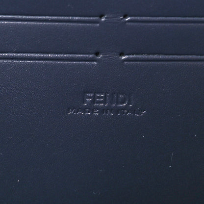 Fendi Vitello King FF Lines Embossed Bi-Color Baguette Soft Trunk Ghiaia Blue Mirto 6 of 8