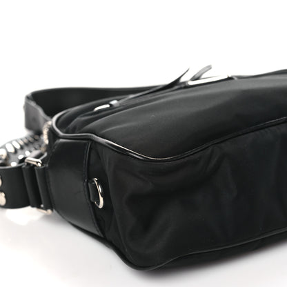 Prada Tessuto Nylon Studded New Vela Shoulder Bag Black Astrale 9 of 10