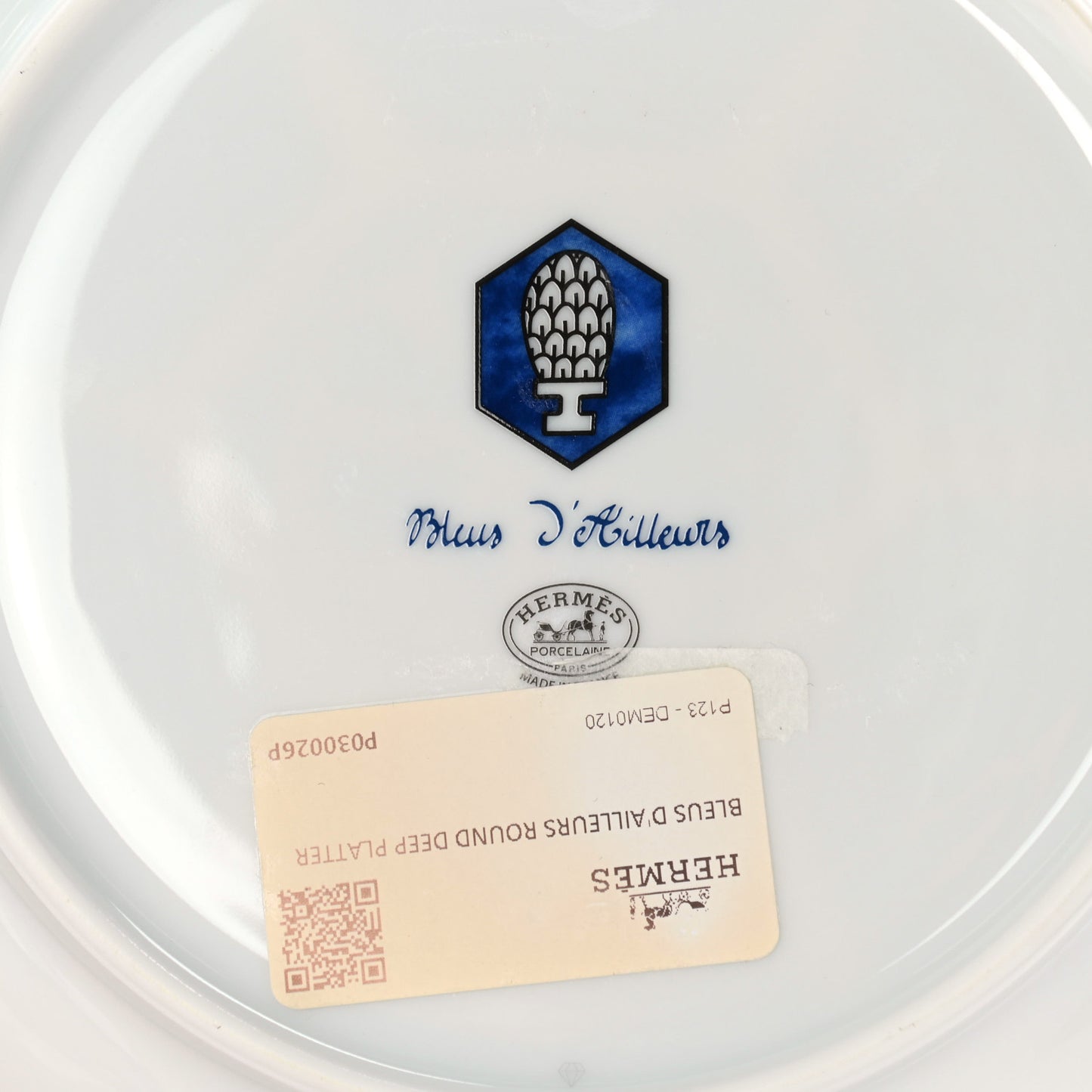 Porcelain Bleus d’Ailleurs Round Deep Platter