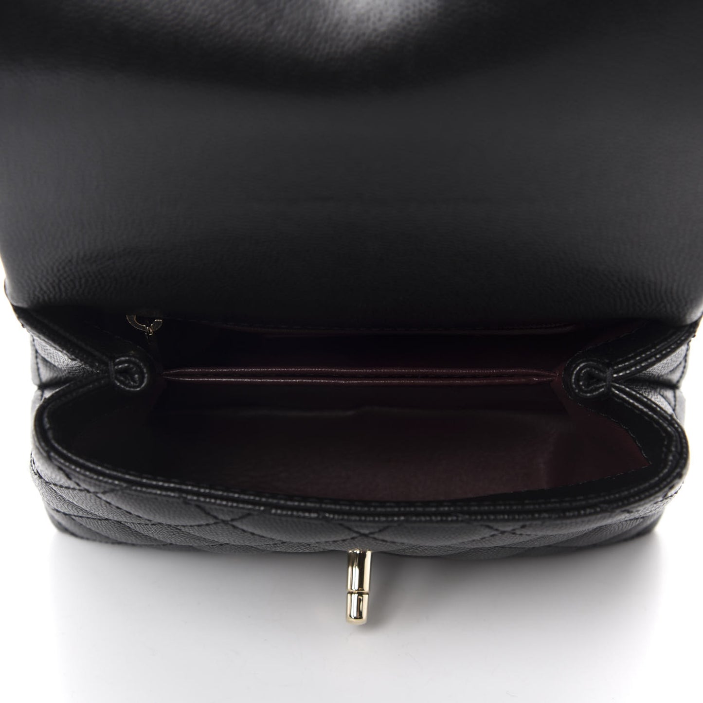 Caviar Quilted Extra Mini Coco Handle Flap Black