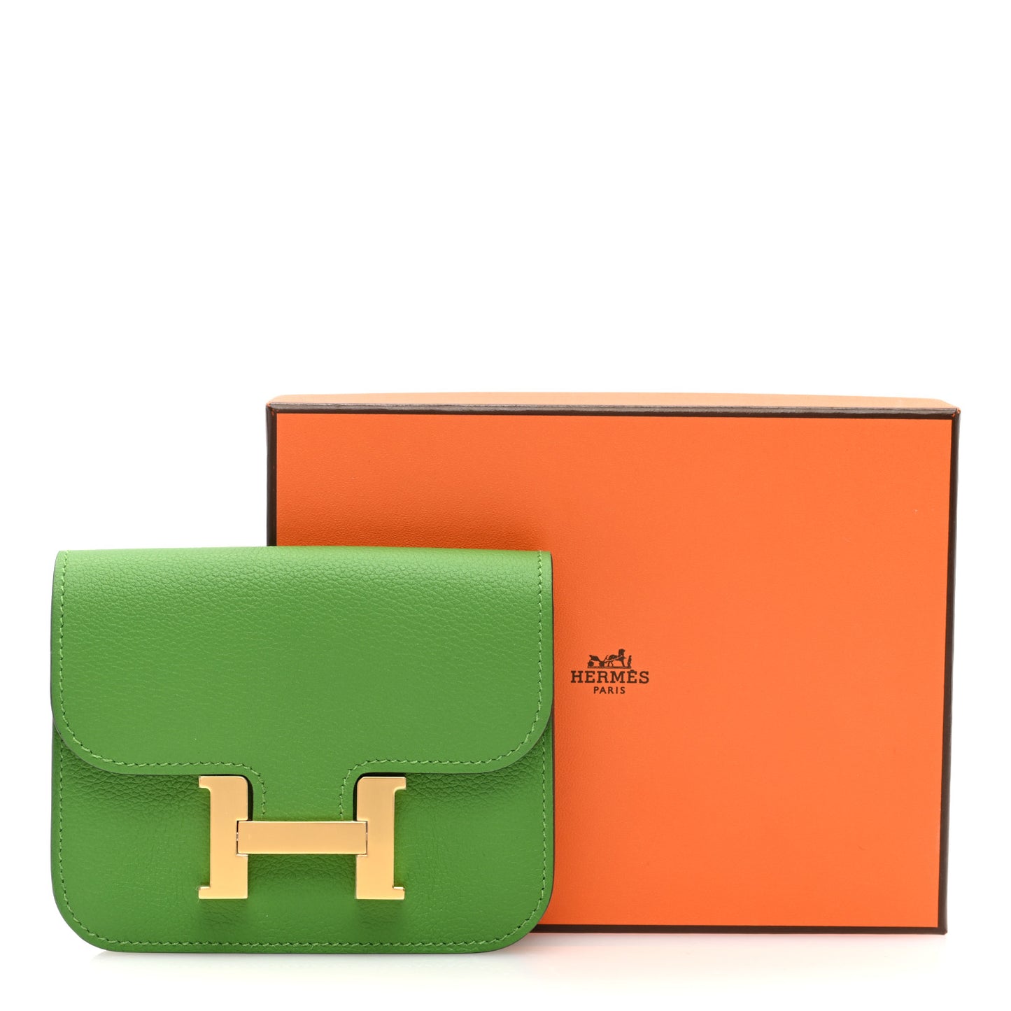 Evercolor Bi-Color Constance Slim Wallet Vert Yucca Mauve Pale