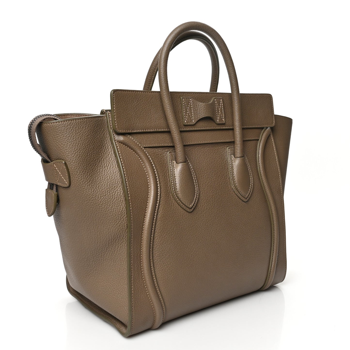 Drummed Calfskin Mini Luggage Souris