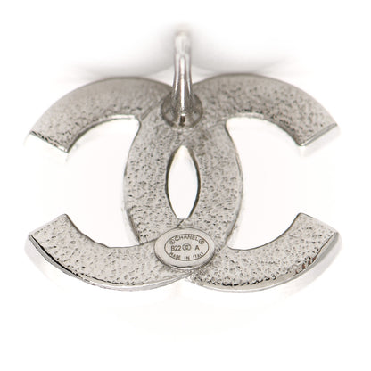 Chanel Crystal CC Earrings Silver Black 3 of 4