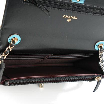 Chanel Lambskin Quilted Trendy CC Wallet On Chain WOC Black 6 of 9