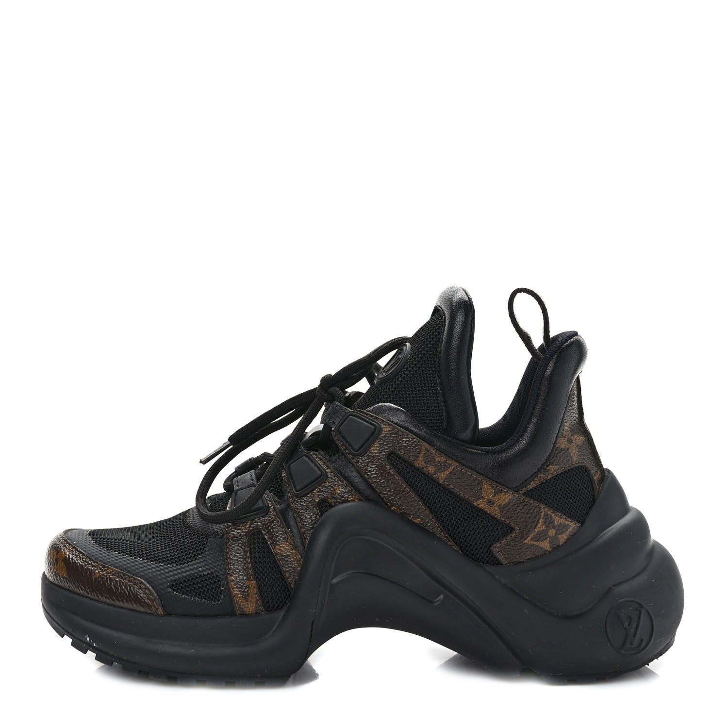 Louis Vuitton Calfskin Monogram LV Archlight Sneakers 36 Black 1 of 8