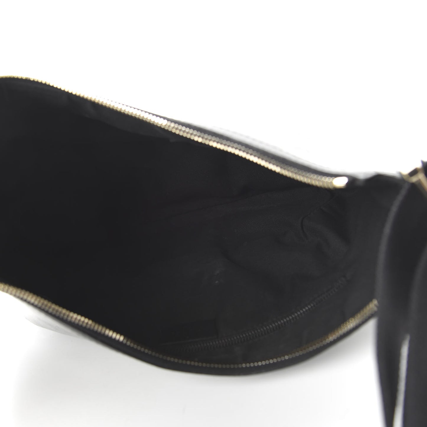 Crystal Monogram Medium Half Moon Hobo Black
