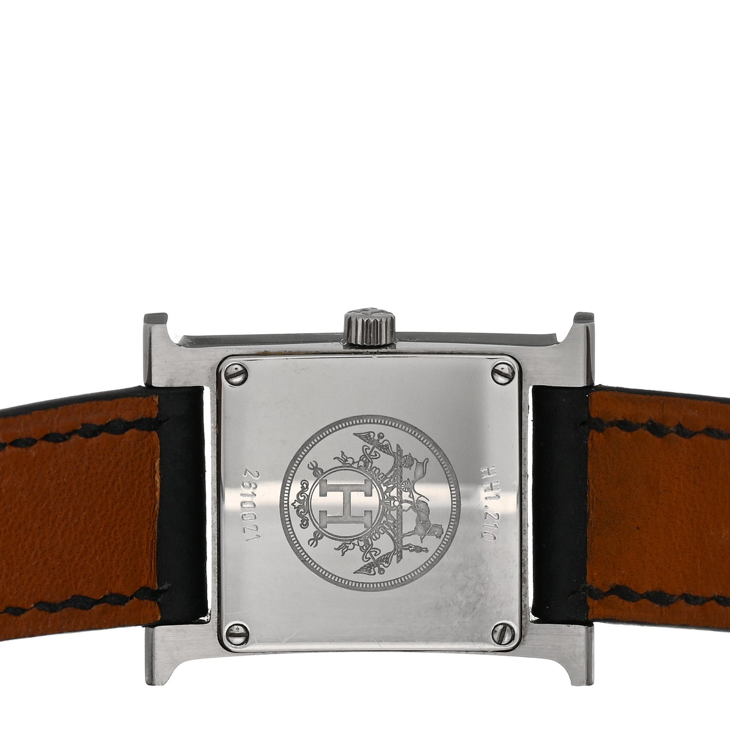 Stainless Steel Epsom 21mm Heure H Hour Quartz Watch Noir