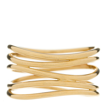 Tiffany 18K Yellow Gold Elsa Peretti 5 Row Wave Ring 51 5.75 2 of 3