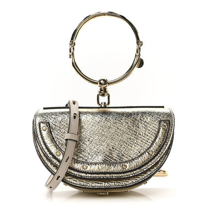 Chloe Metallic Calfskin Small Nile Bracelet Minaudiere Bag Gold 1 of 10