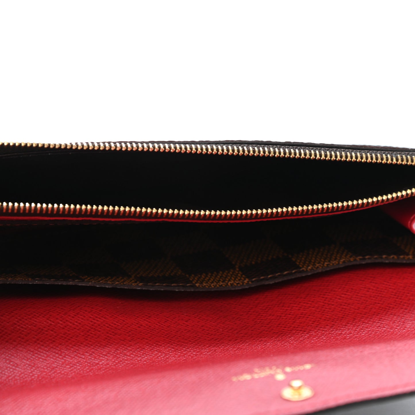 Damier Ebene Emilie Wallet Red