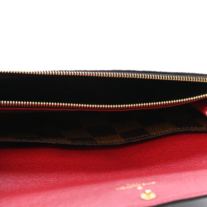 Louis Vuitton Damier Ebene Emilie Wallet Red 4 of 4