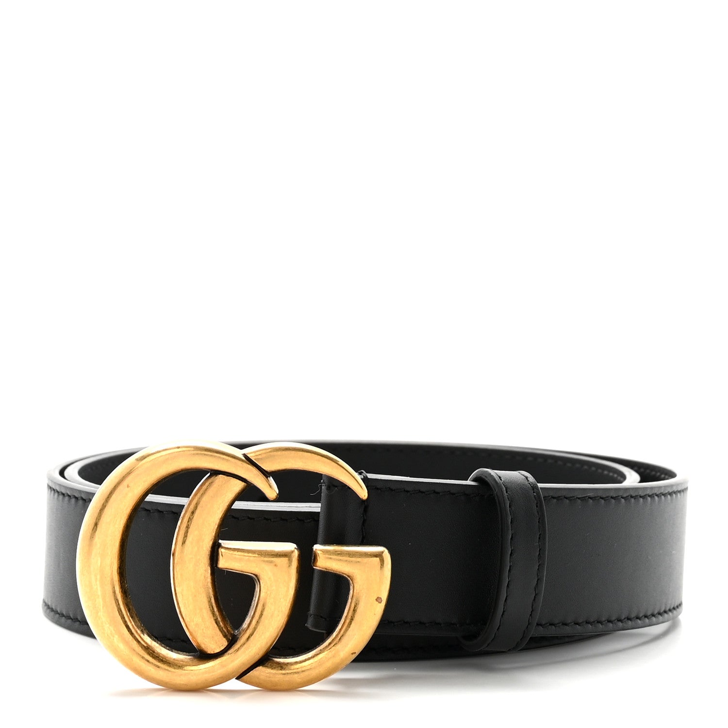 Gucci Calfskin Double G 30mm Belt 75 30 Black 1 of 5