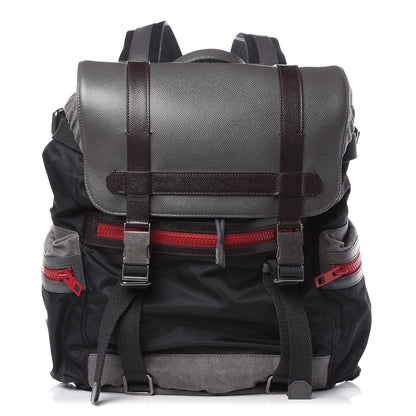 Dolce & Gabbana Nylon Cotton Canvas Dauphine Zaino Backpack Nero Anthracite 1 of 10