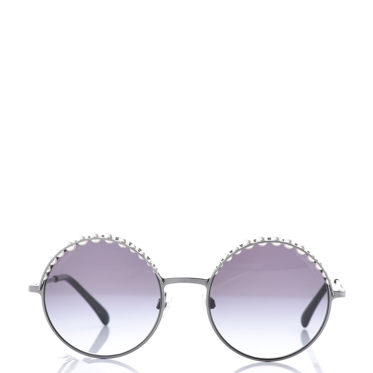 Pearl Round Polarized Sunglasses 4234-H Silver