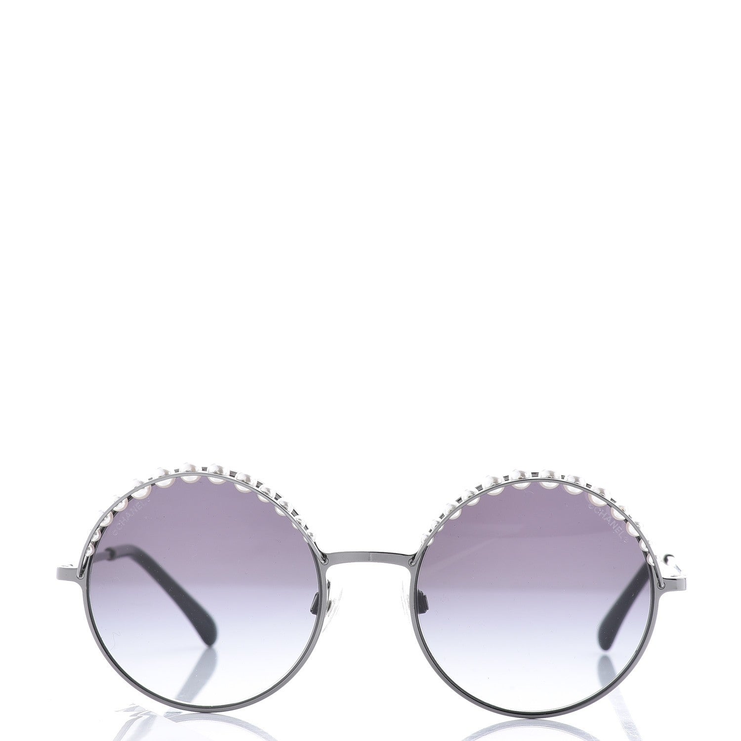Chanel Pearl Round Polarized Sunglasses 4234-H Silver 2 of 8