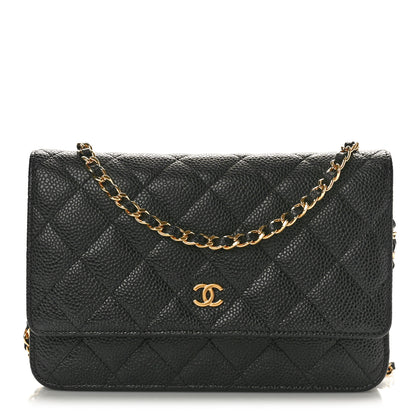 Chanel Caviar Quilted Wallet on Chain WOC Black 1 of 10