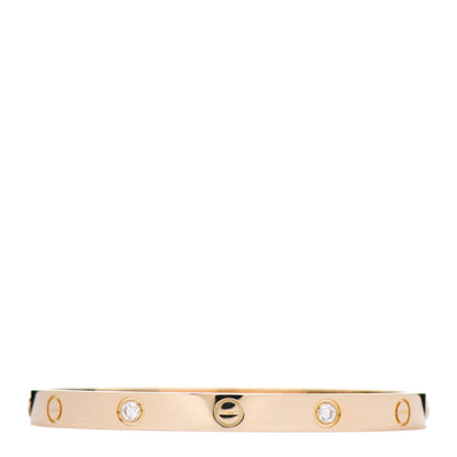 Cartier 18K Yellow Gold 4 Diamond LOVE Bracelet 18 2 of 6