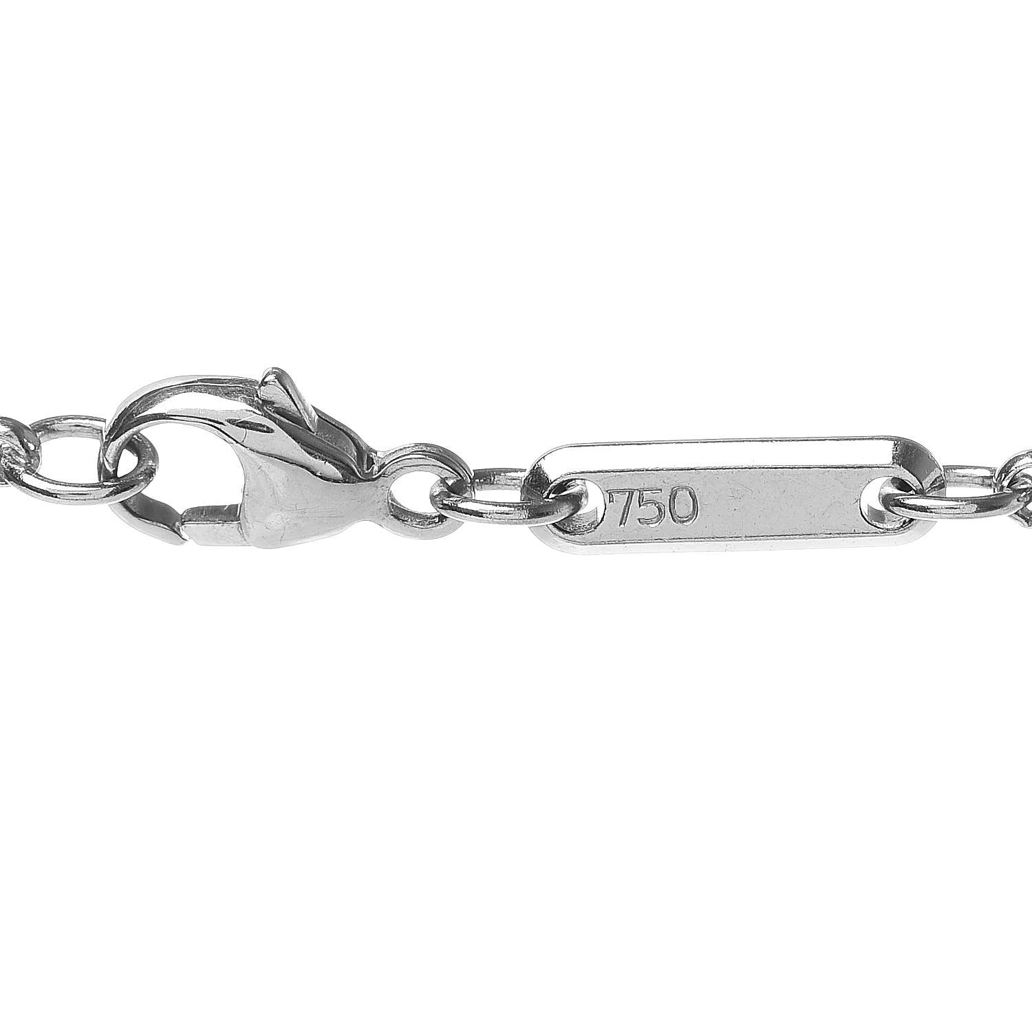 Chopard 18K White Gold 3 Happy Diamonds Cross Pendant Necklace 6 of 6