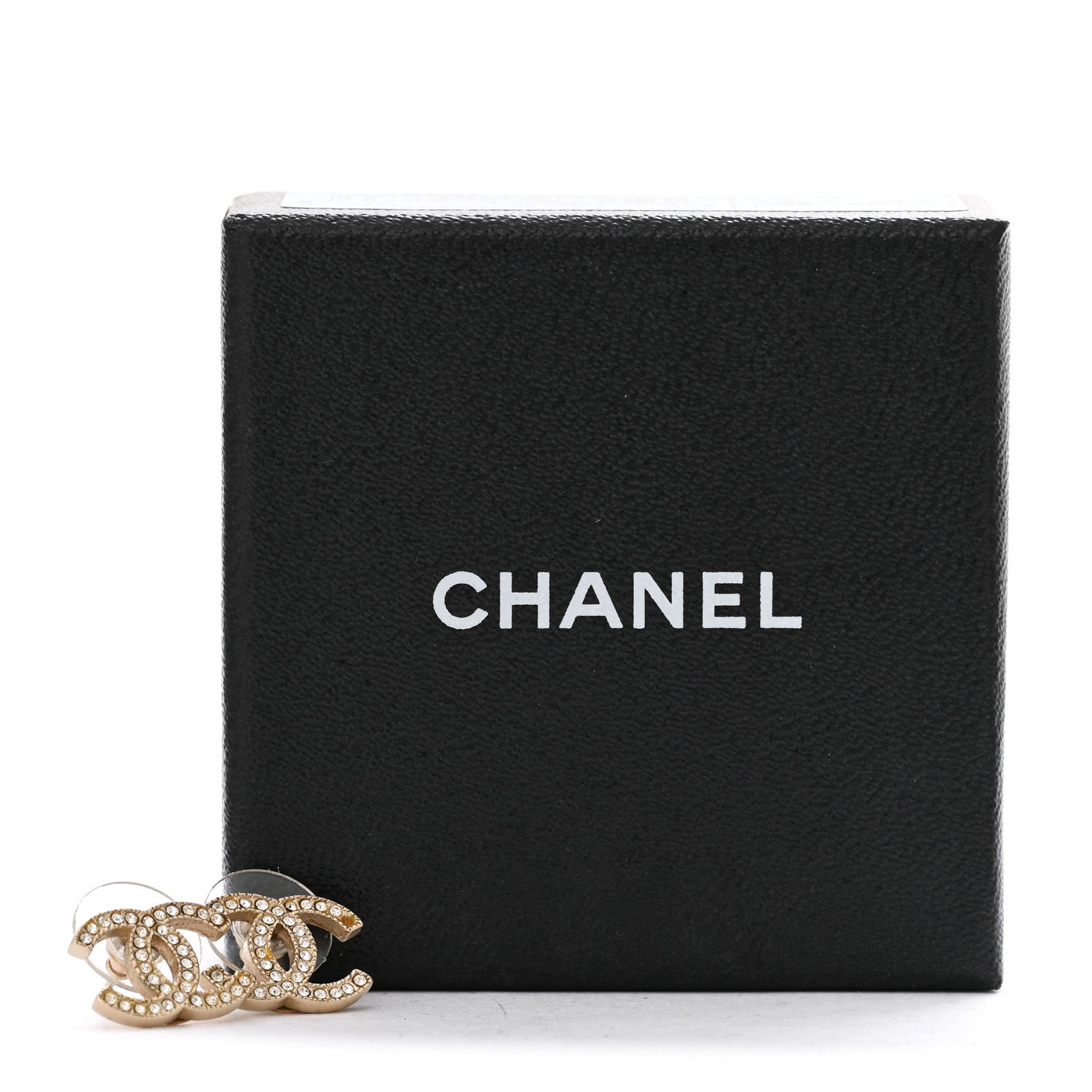 Chanel Crystal CC Earrings Gold 6 of 6