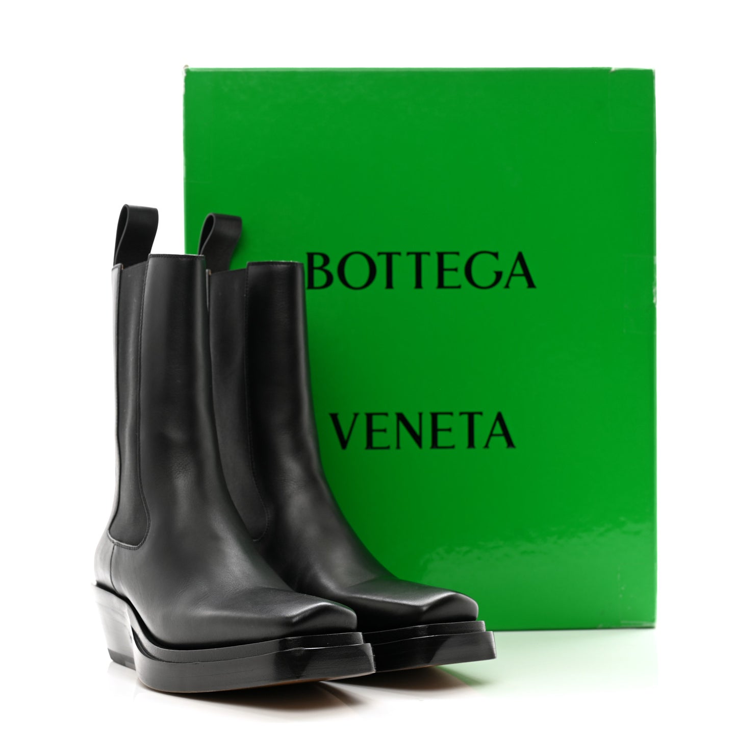 Calfskin Lean Mid-Calf Boots 37.5 Black
