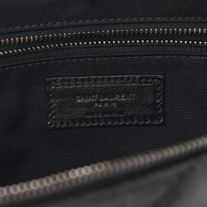 Saint Laurent Crinkled Calfskin Matelasse Monogram Niki Body Bag Black 6 of 11