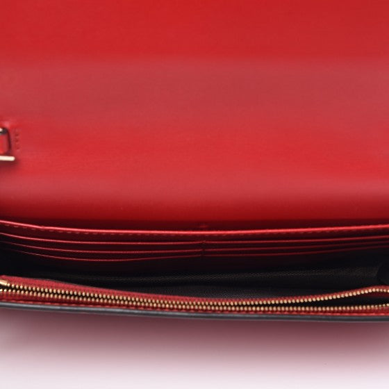 Gucci Guccissima Signature Bowy Chain Wallet Hibiscus Red 5 of 6