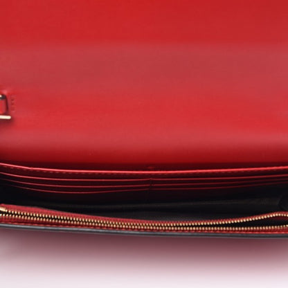 Gucci Guccissima Signature Bowy Chain Wallet Hibiscus Red 5 of 6