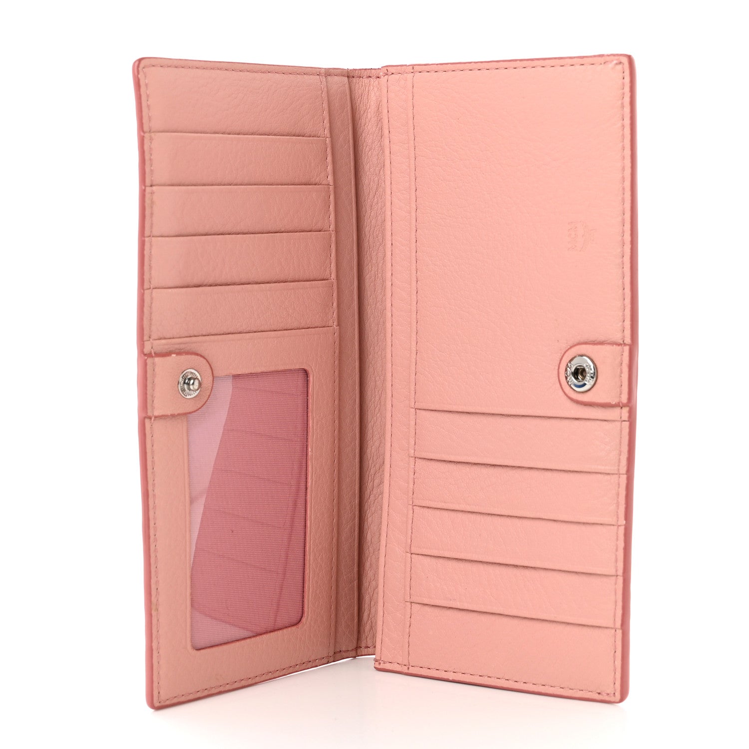 MCM Calfskin Ottomar Large Klara Two Fold Wallet Pink 5 of 6