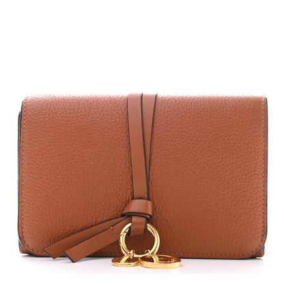 Chloe Calfskin Alphabet Compact Wallet Caramel 1 of 9