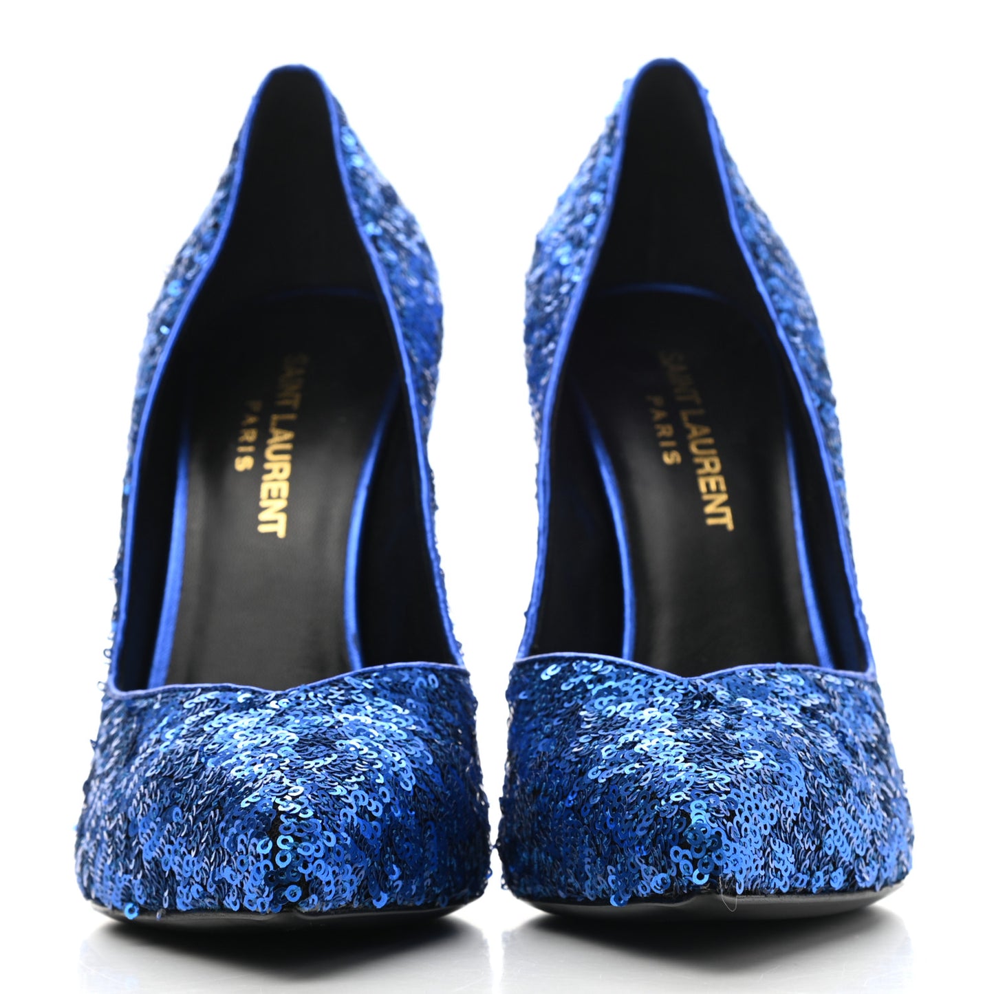 Sequin Paris 105 V Cut Pumps 37 Blue Roy