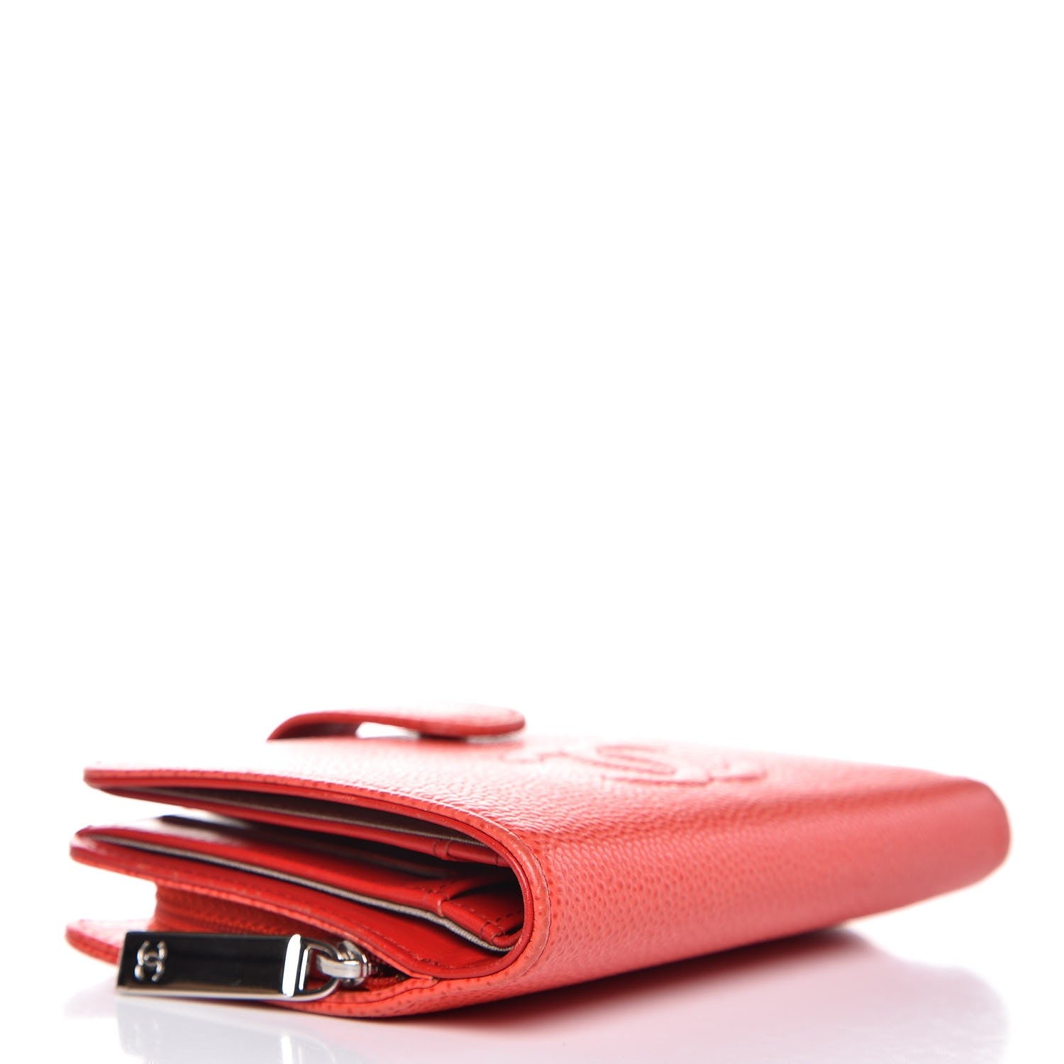 Chanel Caviar Timeless CC French Wallet Orange 4 of 12