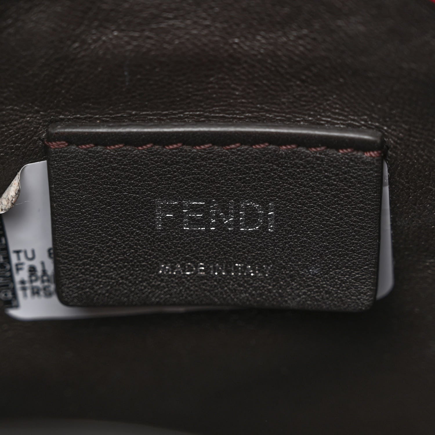 Fendi Cuoio Romano F is Fendi Mini Mon Tresor Pocket Bucket Bag Fluo Pink 6 of 13