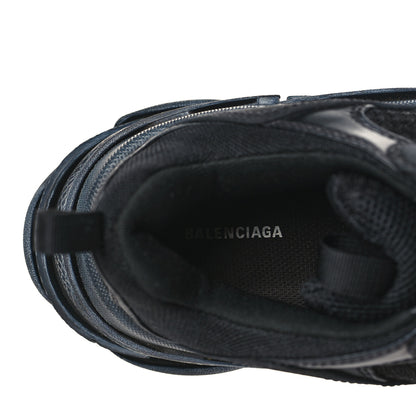 Balenciaga Fabric Mesh Washed Effect Womens Triple S Sneakers 39 Black 6 of 7